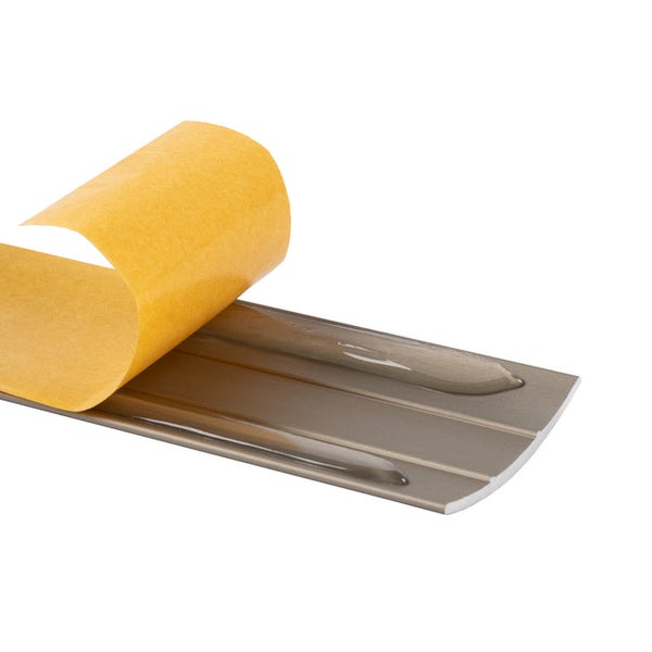 FLOORDIREKT Übergangsprofil - Übergang zwischen Bodenbelägen - Breite: 30 mm - Edelstahl-matt - Selbstklebend - 100 cm