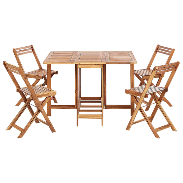 Gartenmöbel Set 4-Sitzer FRASSINE Akazienholz Braun