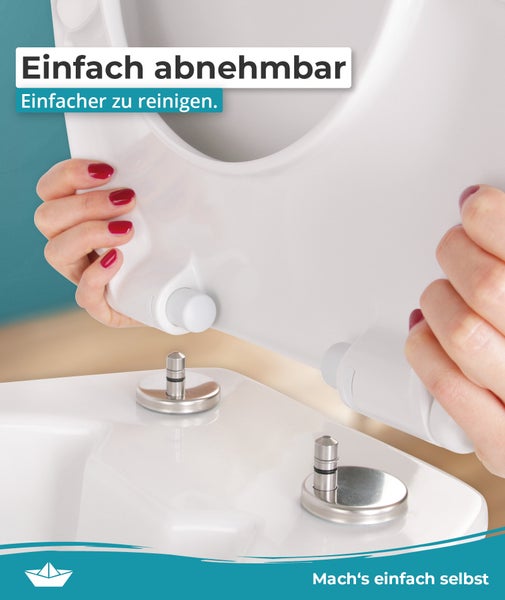 Calmwaters® WC Sitz Motiv Wellness Orchidee einfache Montage, Toilettendeckel bis 250 kg, Made in EU, antibakterieller Duroplast, Absenkautomatik, 2 Montage Optionen, abnehmbar, Klobrille, oval