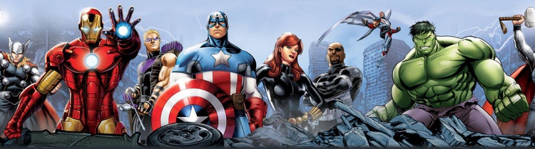Illustration der Avengers-Superhelden