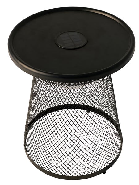 Solarlampe / Solartisch LUNA Ø 36 x 43 cm, anthrazit, schwarz