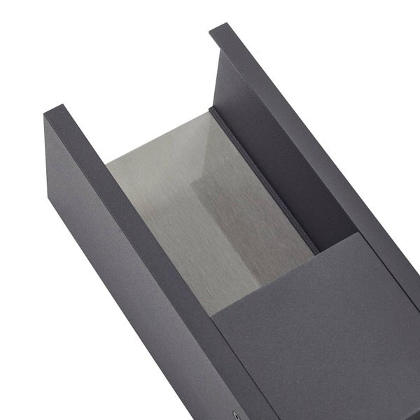 Lucande LED Wandleuchte außen Lavrin (spritzwassergeschützt (Modern) in Schwarz aus Aluminium (2 flammig, ) - Außenwandleuchten Wandlampe Led Außenlampe Outdoor für