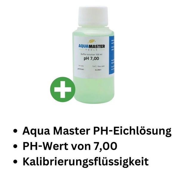 Aqua Master pH-Kalibrierlösung 7,00 – 100 ml, sofort einsatzbereit, kompatibel mit allen pH-Messgeräten, präzise und langlebige Kalibrierung für zuverlässige Messergebnisse