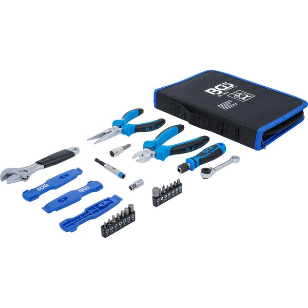 BGS Technic Werkzeugsatz mit Zange, Schraubenschlüssel und Bit-Set