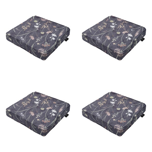 Sitzkissen Donna grau Canvas Eco+ - Ca. 40x40 cm - 4er-Set
