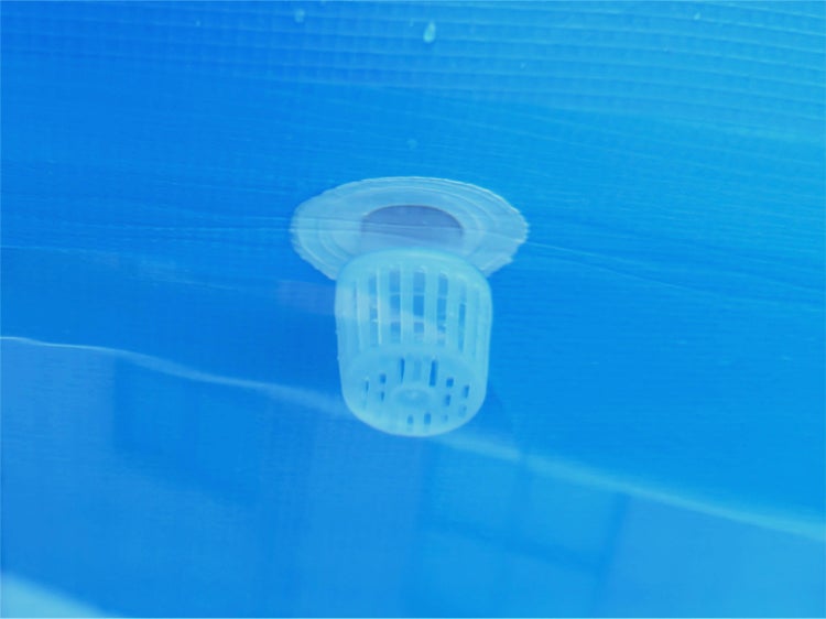 Ablaufventil einer Poolfolie