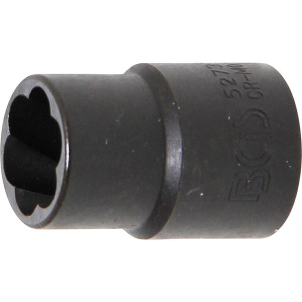 BGS Spiral-Profil-Steckschlüssel-Einsatz / Schraubenausdreher Antrieb Innenvierkant 10 mm (3/8) SW 13 mm - 5273