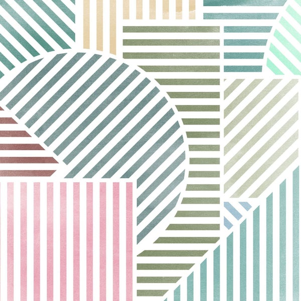 Grafisches Muster mit Streifen und Formen