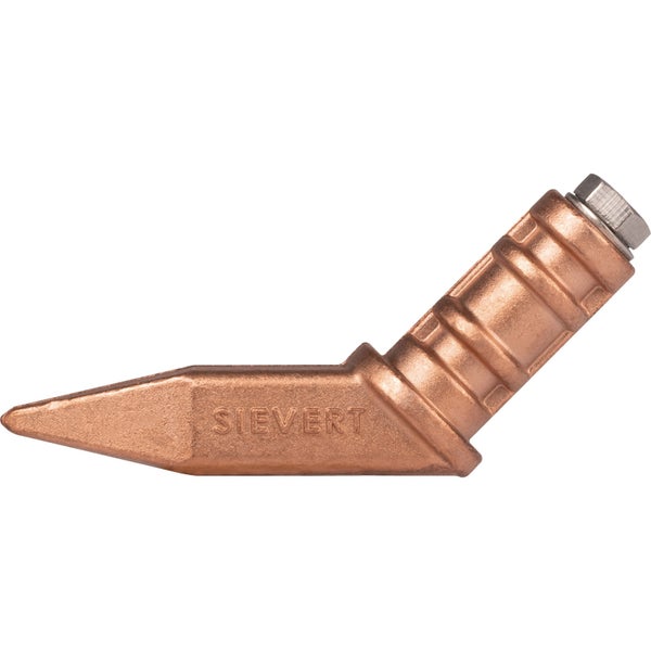 Sievert Kupferstück für Lötkolben, spitz und abgewinkelt, aus Kupfer.