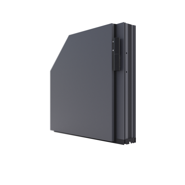 Querschnitt einer Aluminiumtür für den Außenbereich