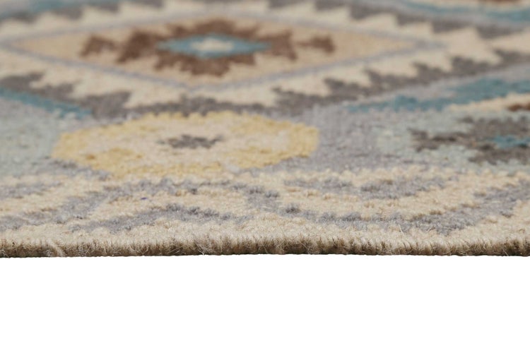 Kelim Teppich Hellblau aus Wolle Migny Green Looop 80x150 cm