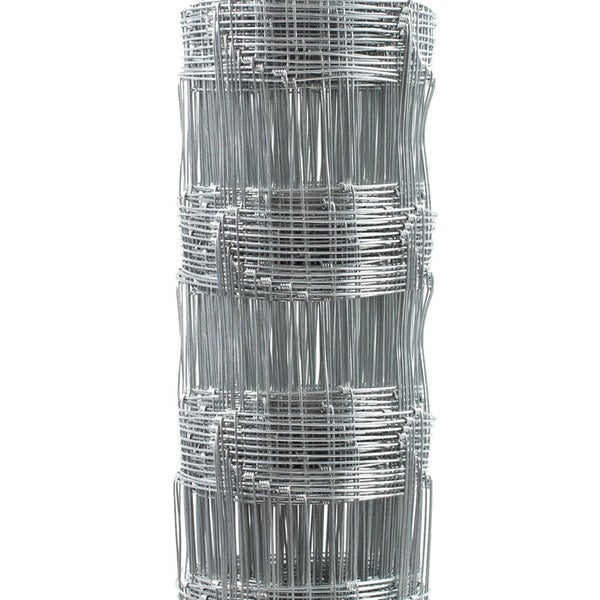 FLOORDIREKT Wildzaun - Verzinkter Weidezaun - Maschenbreite: 15 cm - 1 x 50 m