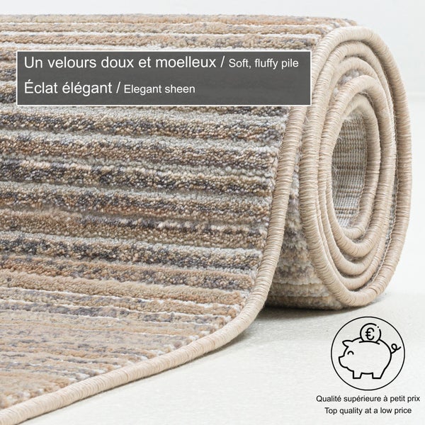 Gewebter Teppich in Kort-Optik Corduletta Beige 80x150 cm