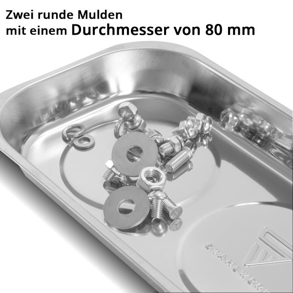 STAHLWERK Magnetschale MS-28 ST 3er Set 237 x 136 x 28mm Magnetteller Haftschale