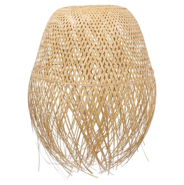 Hängeleuchte aus Bambusgeflecht