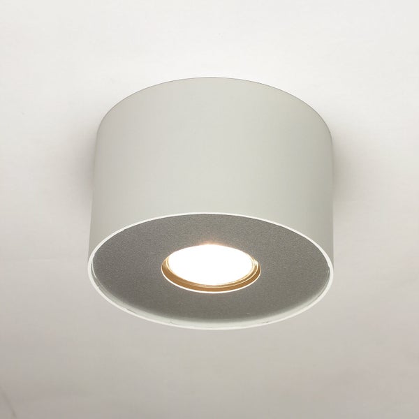 Graue Deckenleuchte mit runder Form