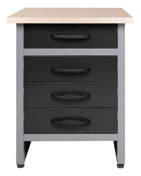 Ondis24 Werkstatt Set Tüftler 240 cm 2 Schränke, Werkstatteinrichtung, Werkbank
