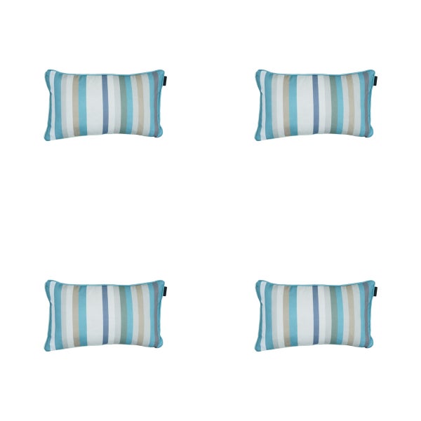 Dekokissen Righe Azur - Ca. 30x50 cm - 4er-Set