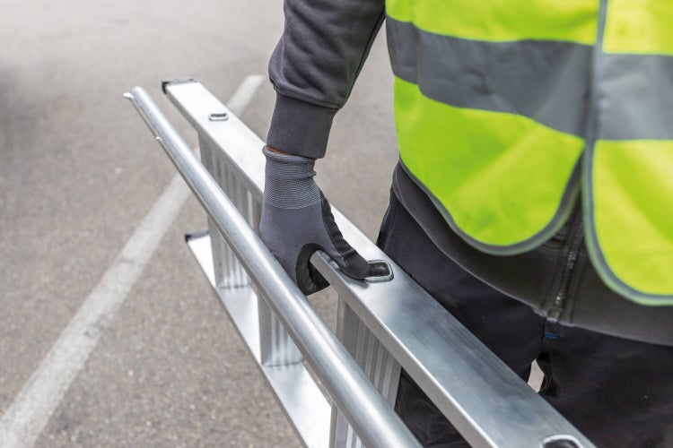 PROREGAL Stufen-Anlegeleiter LKW 5 Stufen inkl. Magnet-Montagesatz inkl. Ausstiegsholm Links