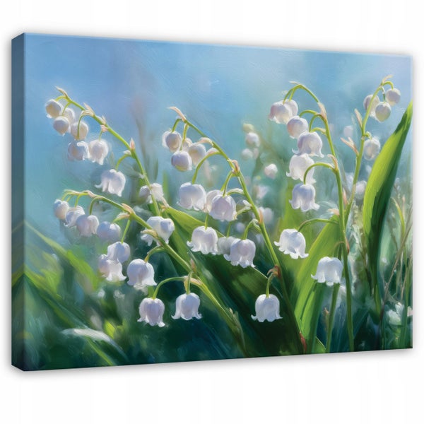 Gemälde von Maiglöckchen auf Leinwand