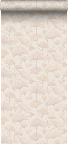 Borastapeter Tapete Ginkgoblätter Rosa - 53 cm x 10.05 m - 660865