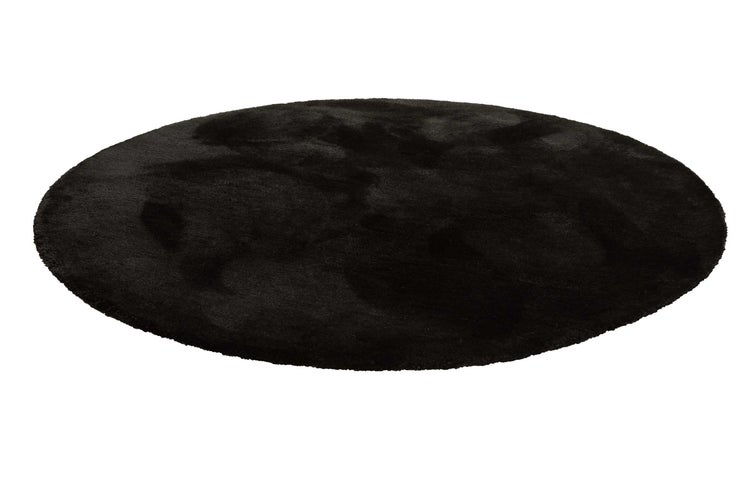 Teppich Rund Schwarz Hochflor Pisa Homie Living 200 cm rund