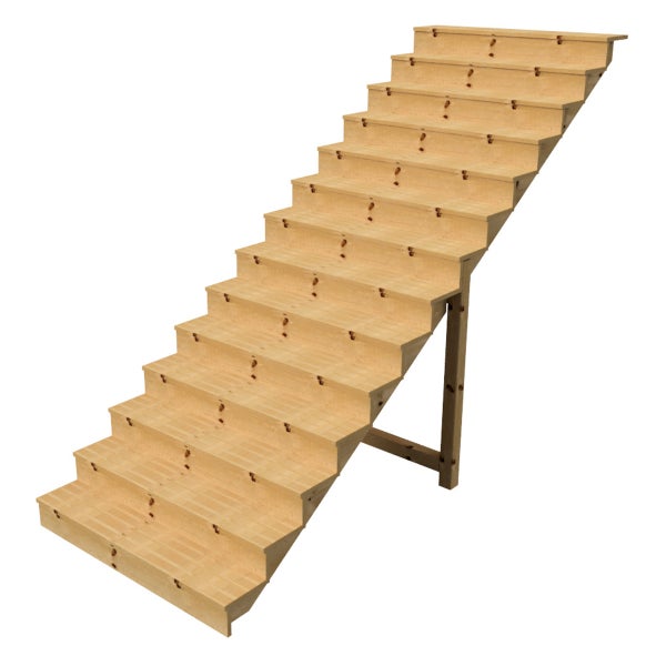 Holztreppe für den Außenbereich