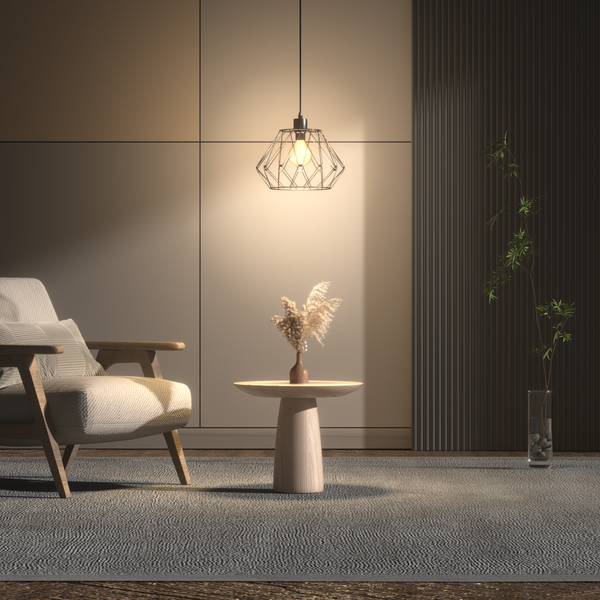 EMKE Retro Pendelleuchte E27, 37x37 cm, Hängelampe mit verformbarem Metallschirm, industrielle Deckenlampe aus Eisen mit 120 cm Kabel, für Esszimmer, Wohnzimmer, Schlafzimmer (ohne Leuchtmittel)