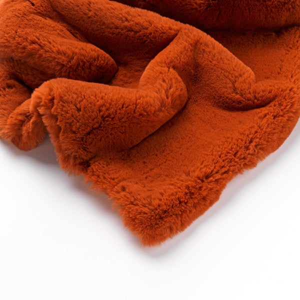 ZINZI - Wohndecke 140x180 cm - bontlook - einfarbig - Potters Clay - orange