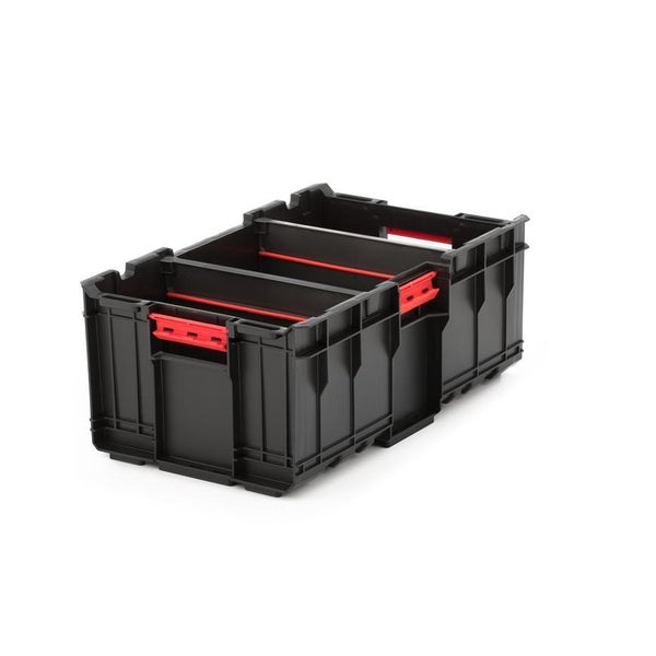 PROREGAL QBRICK Werkzeugkasten One HxBxT 29,5 x 53,5 x 22 cm 52 Liter Traglast Bis Zu 120 kg Mit Deck & Frontgriff Mit Klemmverschlüsse Schwarz