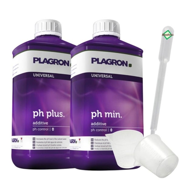 Plagron pH-Plus & pH-Minus Set 2x 500 ml  – Mineralischer pH-Regulator für optimales Wachstum, Ertrag & gesunde Pflanzen in Garten, Hydroponik & Teichsysteme