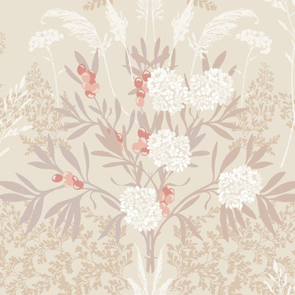 Duro Tapete Blumen Beige - 53 cm x 10.05 m - 661133