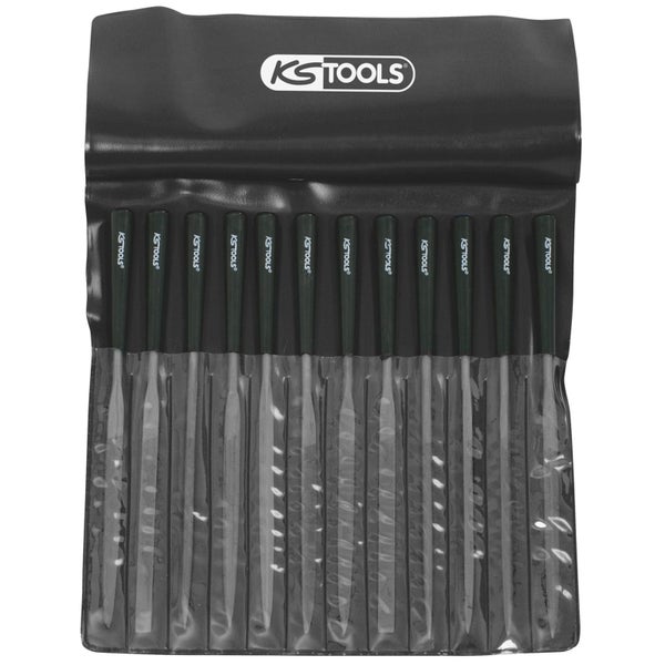 KS TOOLS Nadelfeilen-Satz mit Kunststoffheft 12tlg. - 140.3050