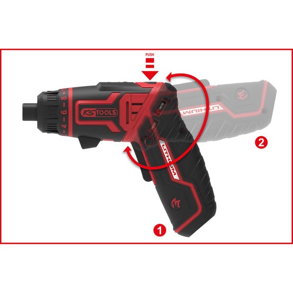KS TOOLS eMONSTER 1/4“ Akku-Bit-Schrauber-Satz, 27-tlg. - 515.6500