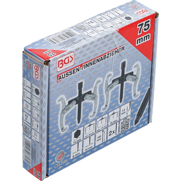 Verpackung eines BGS technic Außen- Innenabziehers 75 Millimeter