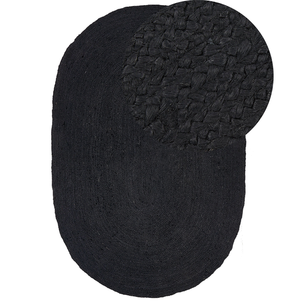 Teppich DEMIRCI Schwarz 160 x 230 cm Jute