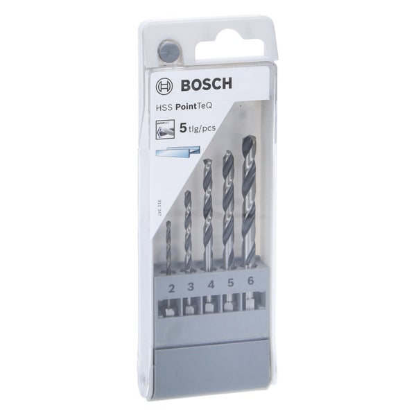 Bosch HSS PointTeQ Sechskantbohrer-Set 5tlg. 2/3/4/5/6 mm - 2607002825