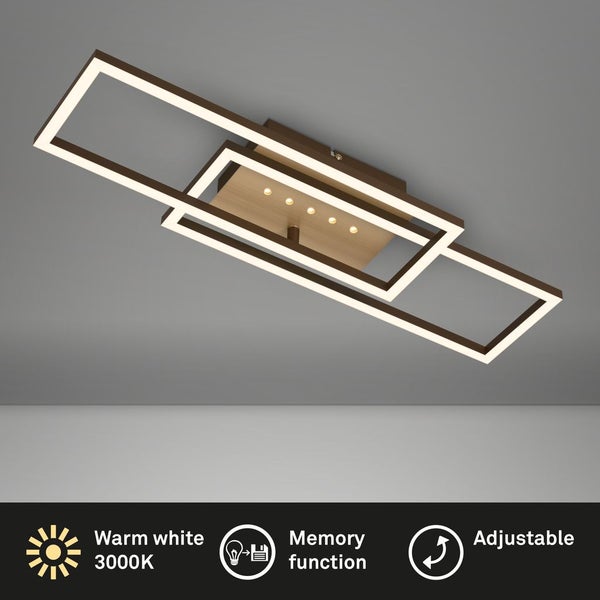 LED ceiling light with LED dots,brown-gold,LED/30W