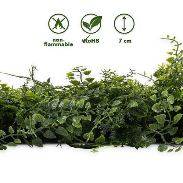 FLOORDIREKT Pflanzenwand - Fern - Kunstpflanzenwand zur Dekoration - 50 x 50 cm