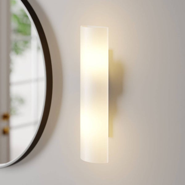 Lindby Wandleuchte, Wandlampe Innen Ophelia (Modern) in Weiß aus Glas (2 flammig E14) - Wandstrahler Wandbeleuchtung Schlafzimmer / Wohnzimmer Flurleuchte
