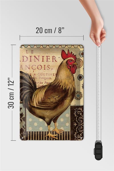 Blechschild Spruch 20x30cm Nostalgie Huhn Vintage Antik