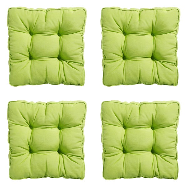 Sitzkissen Florance Panama lime - Ca. 47x47 cm - 4er-Set