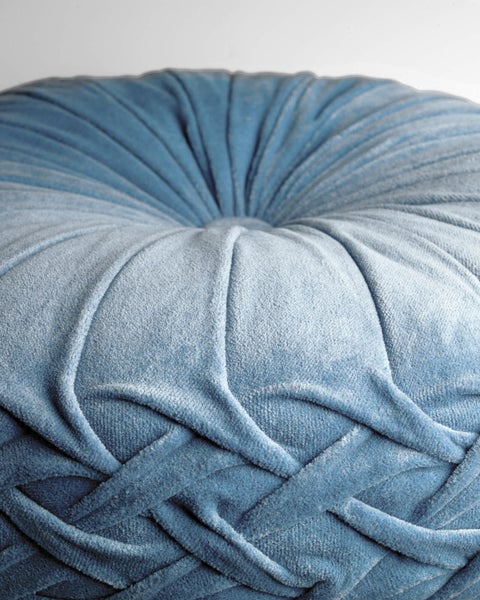 KAJA - Dekokissen Samt Provincial Blue 40 cm
