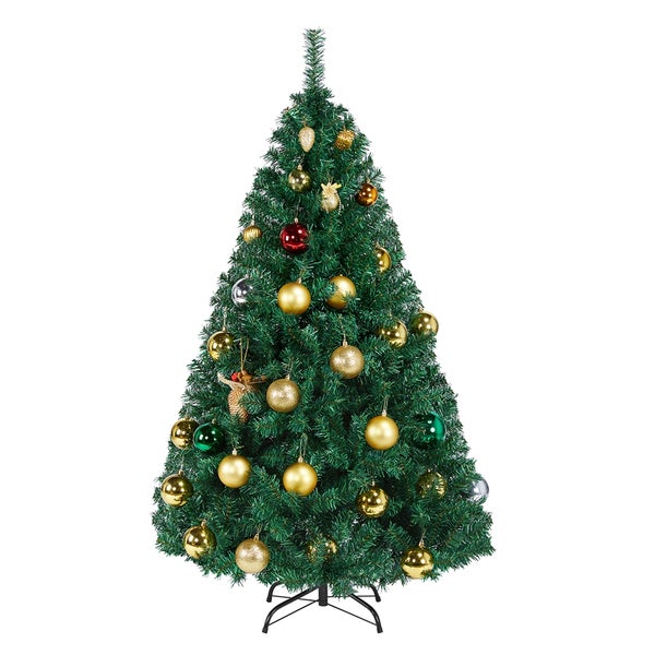 Geschmückter Weihnachtsbaum auf einem Ständer