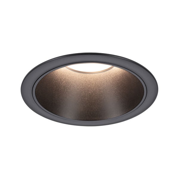 Set LED Einbauleuchte Cole Coin 6er-Set IP44 88mm Coin 6x6W 6x470lm 230V dimmbar 2700K Schwarz matt