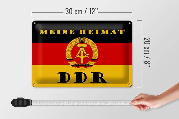 Blechschild Spruch 30x20cm meine Heimat DDR Fahne Ostalgie