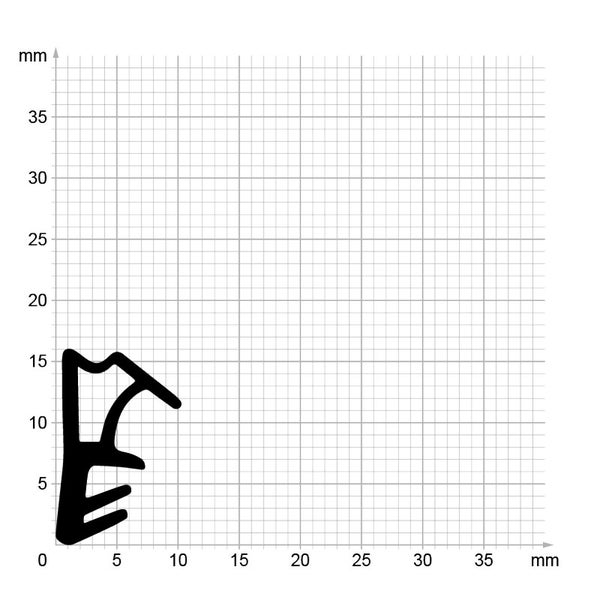 DIWARO. | Flügelfalzdichtung FF085 | schwarz | 5 Meter
