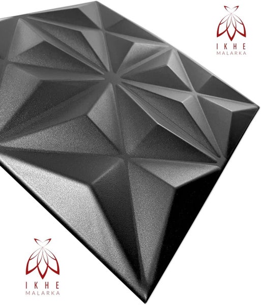 Polystyrol XPS Styropor 3D Paneelen Deckenpaneelen Dekoren 50x50cm 3mm stärke Origami Schwarz