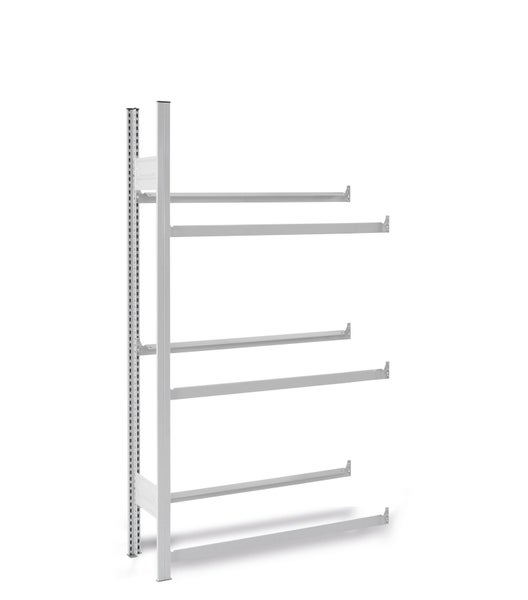 PROREGAL Getränkekistenregal Stecksystem T-Profil Anbauregal HxBxT 175 x 100 x 30 cm Fachlast 100 kg 3 Ebenen für 9 Getränkekisten Lichtgrau