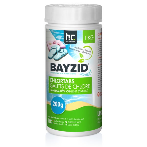 Bayzid Chlortabletten, 200 Gramm, zur Poolpflege